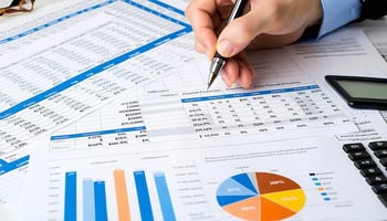 A business owner analyzing financial ratios to prepare for a loan application.