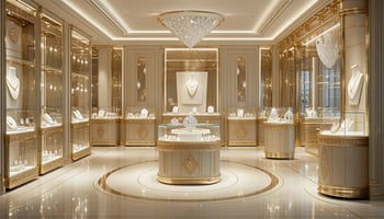  Elegant jewelry display case installed during store expansion