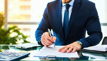  Miami small business owner signing SBA loan documents