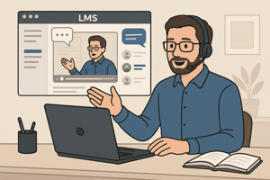 Online instructor using a leased learning management system to run virtual classes.