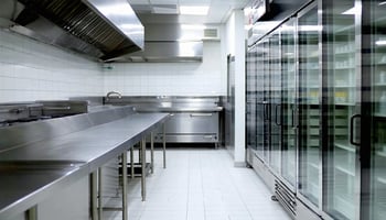 Walk-in cooler installed in a commercial kitchen, financed with equipment funding