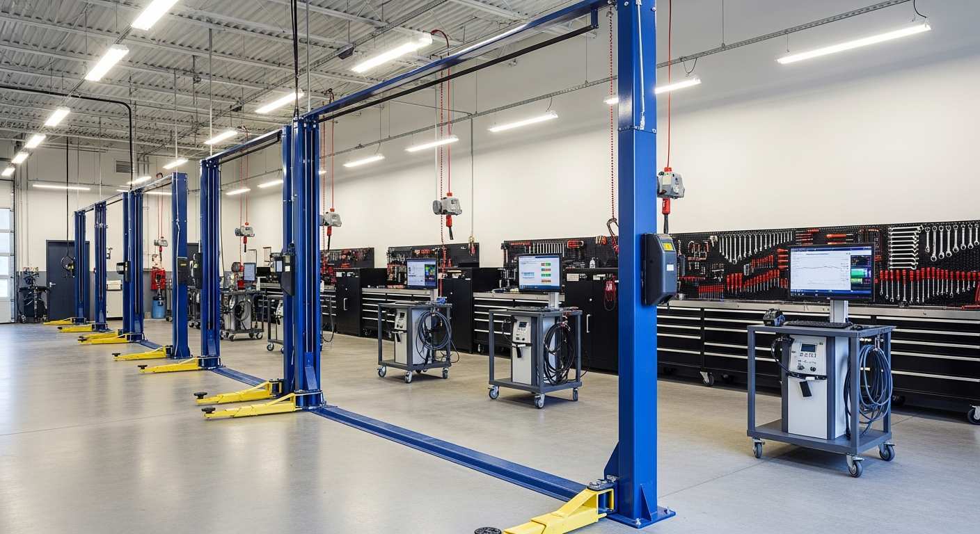 Auto repair shop interior — business loan financing guide by Crestmont Capital