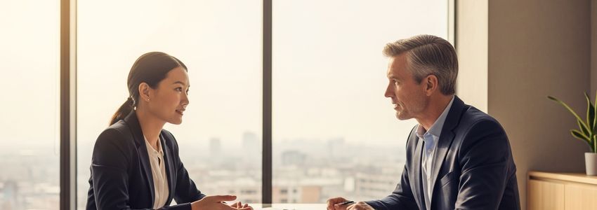Business owner reviewing bad credit business loan options with a financial specialist