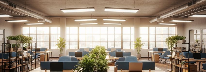 A professional modern office workspace representing business insurance protection for small businesses