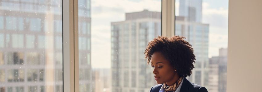 Black business owner reviewing loan documents representing access to capital statistics