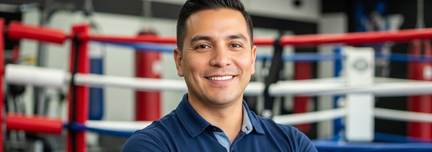 Boxing gym owner reviewing financing options for his boxing gym business