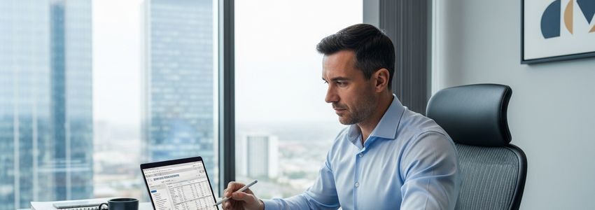 Business owner calculating business debt capacity