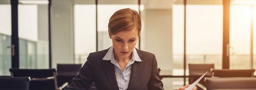 Business owner reviewing debt management strategy at desk