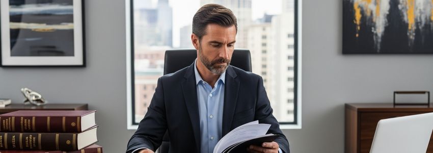 Attorney reviewing law firm financing options