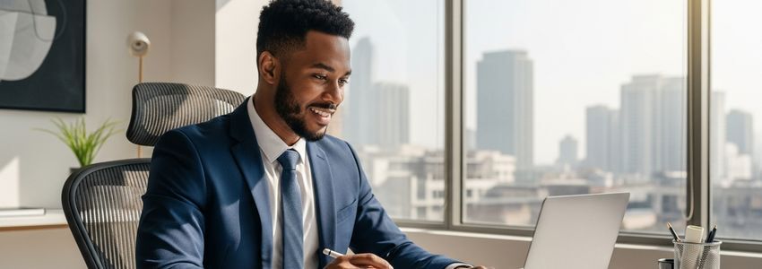Minority business owner reviewing financing options