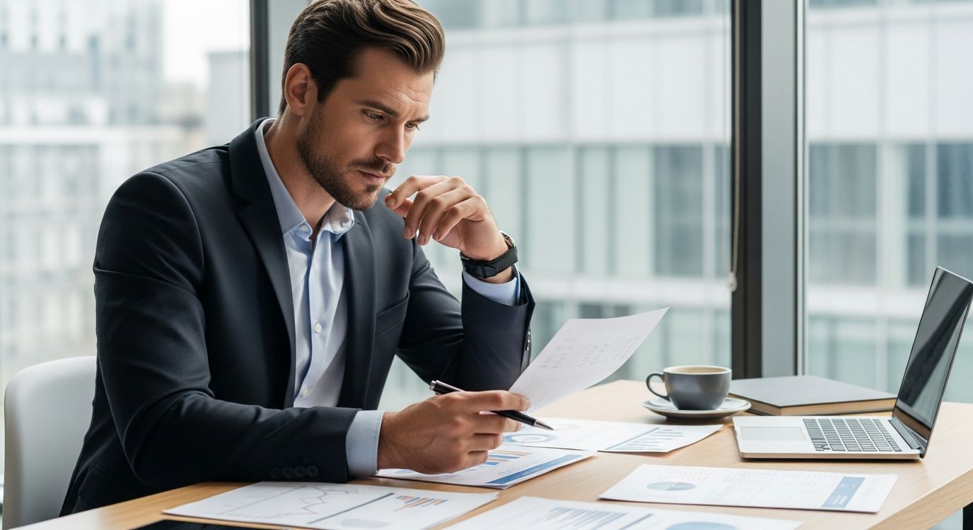 Person writing notes at a desk during financial planning session