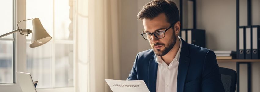 Business owner reviewing credit report to understand what a charge-off is and how to handle it