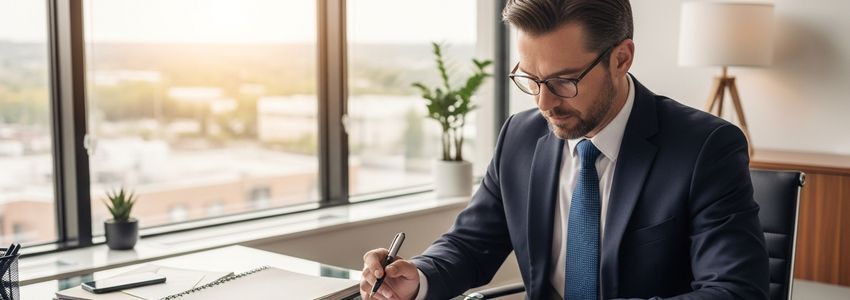Business owner consulting with financial advisor.