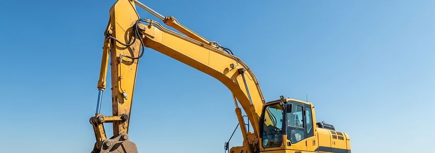 Excavator at a construction site ready for financing through Crestmont Capital