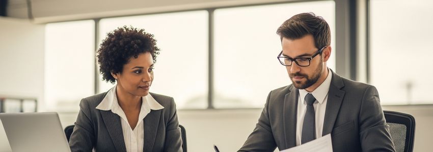 Small business owner reviewing loan documents in Fort Wayne Indiana