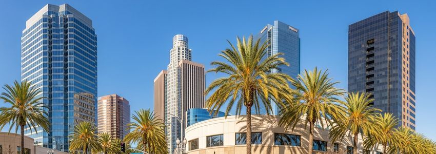 Small business district in Garden Grove, California