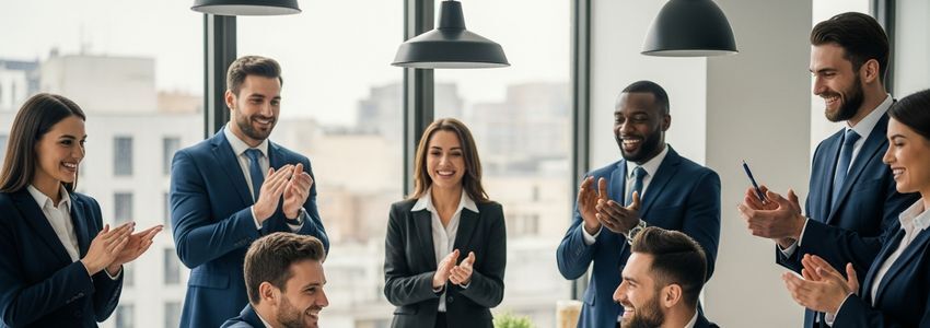 Keller Williams franchise financing - business professionals celebrating loan approval