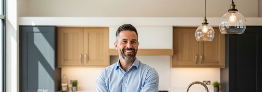 Kitchen Tune-Up franchise owner reviewing financing documents