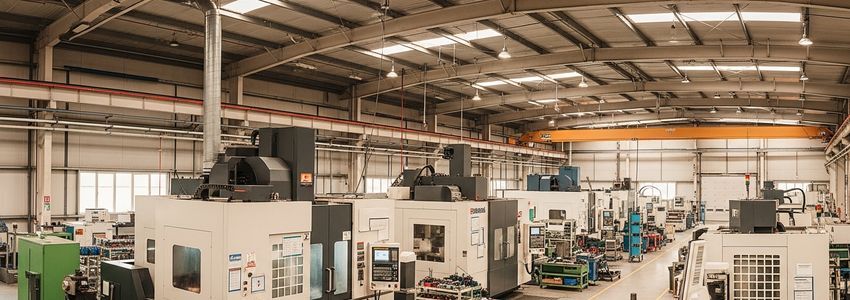 Manufacturing equipment financing - CNC machines and industrial equipment on a modern factory floor
