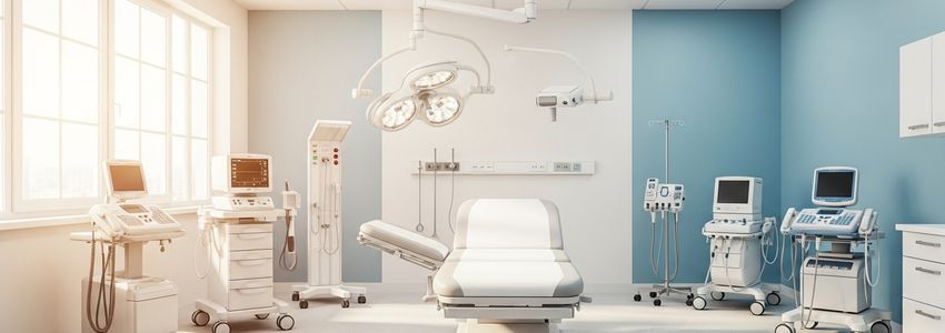 Modern medical practice waiting area representing healthcare business financing