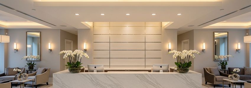 Luxury medspa reception area representing medical spa business financing opportunities