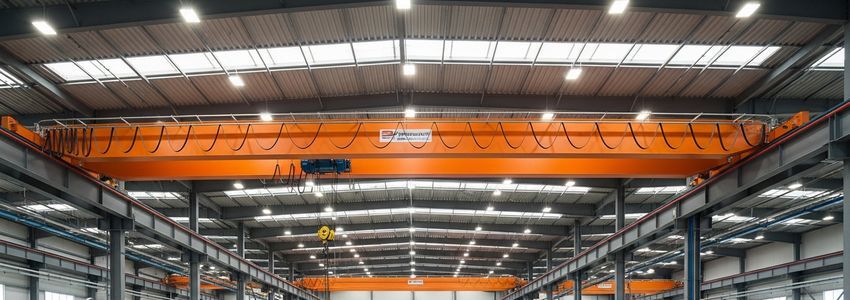 Industrial overhead crane in a manufacturing facility - overhead crane financing