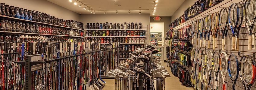 Play It Again Sports franchise retail store with used sporting goods equipment
