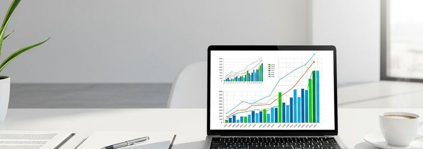 Business financial reports and charts showing recession financing strategy analysis