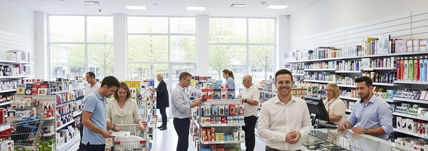 Retail business owner reviewing financing options for their store