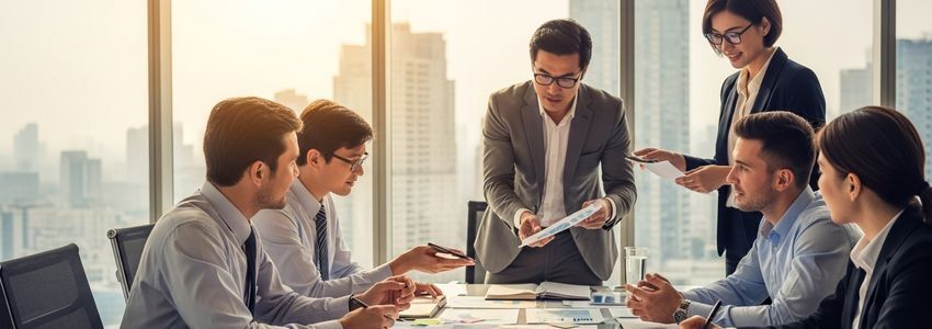 Business team discussing ROBS retirement business startup financing