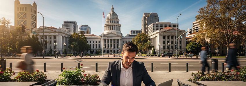 Small business owners in Sacramento, California reviewing financing options