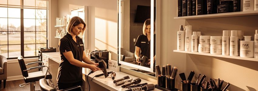 Salon suite owner in a professional beauty suite - business loans guide