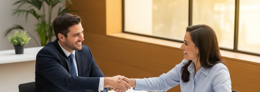 Shoney's franchise loan officer and owner discussing financing