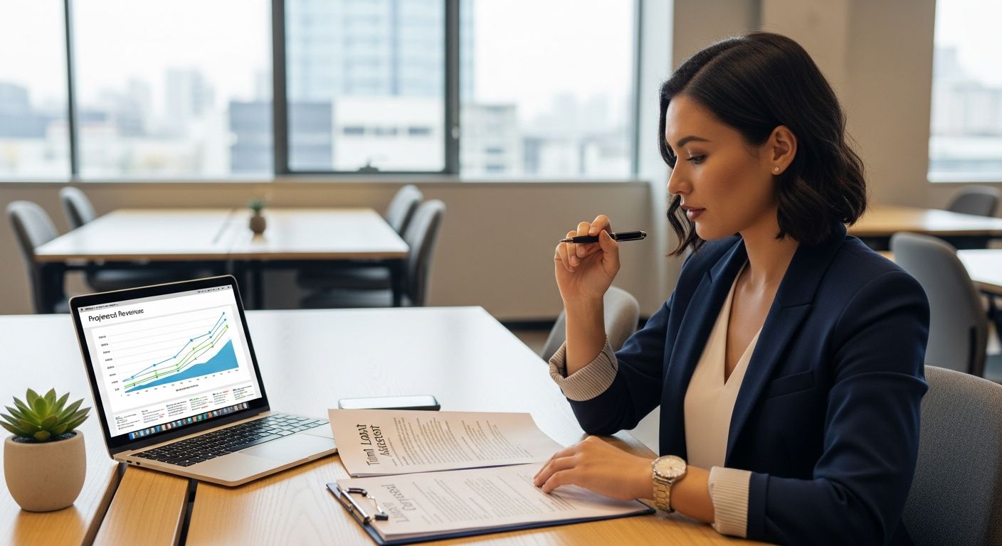 Business owner comparing short-term and long-term business loan options