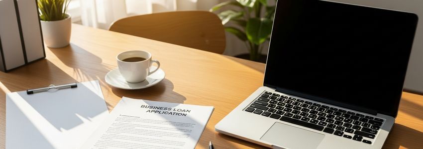Small business loan documents on a desk representing financing options for Sioux Falls South Dakota entrepreneurs