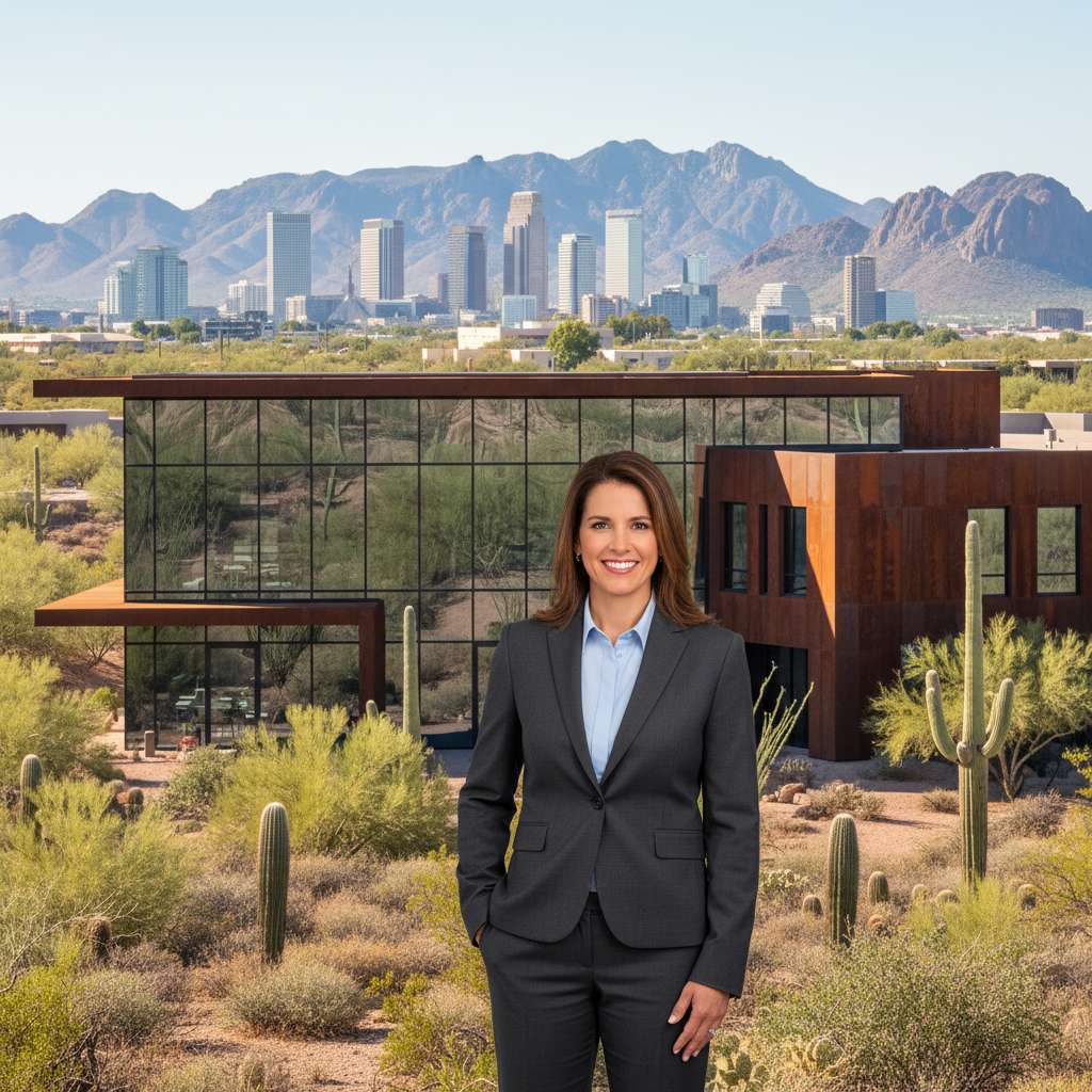 Arizona small business owner standing outside their business in the Grand Canyon State