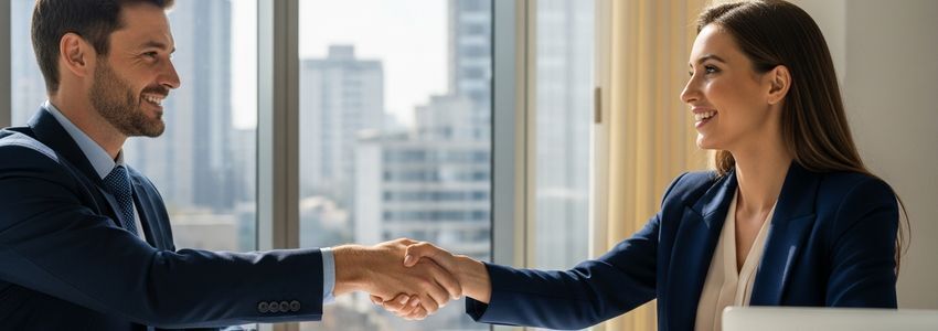 Small business professionals in Augusta, Georgia discussing financing options