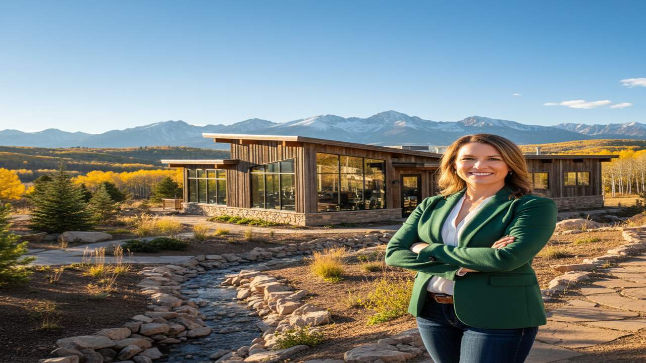 Colorado small business owner standing outside their business in the Centennial State