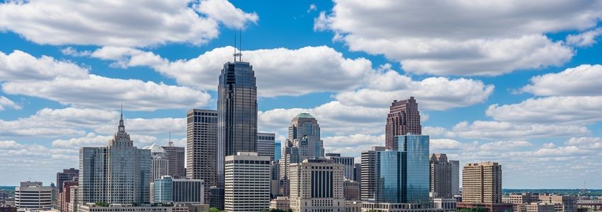 Small business owners meeting in Detroit Michigan office building