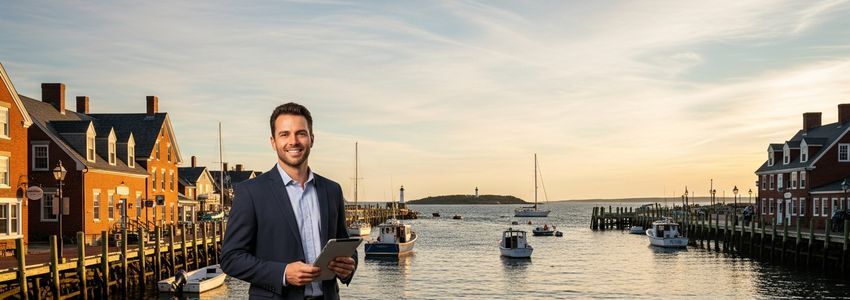 Small business owner in coastal Maine reviewing business loan options
