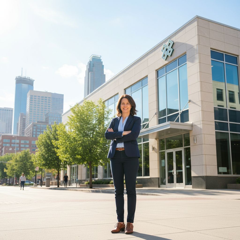 Minnesota small business owner standing outside their business in the Land of 10,000 Lakes