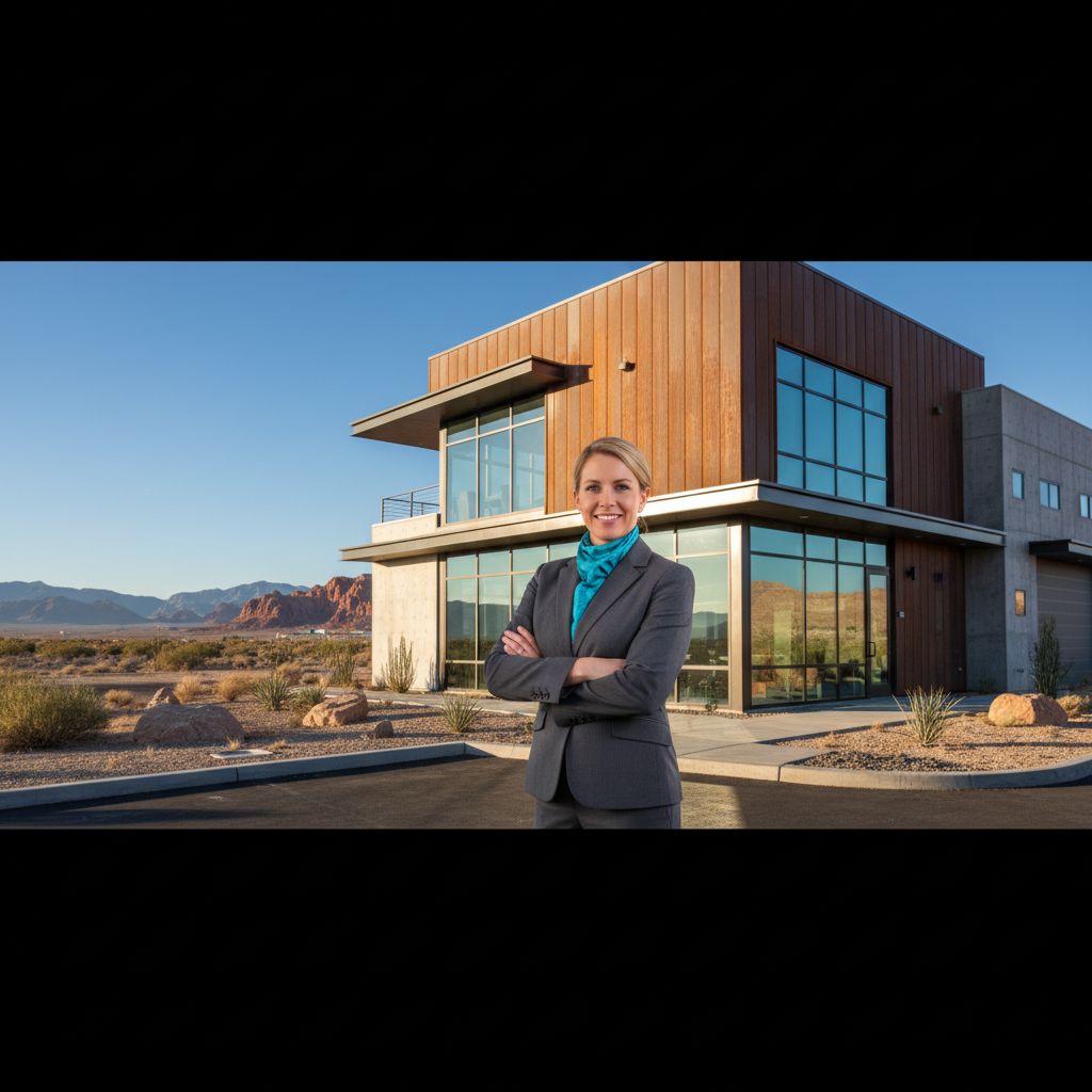 Nevada small business owner standing outside their business in the Silver State