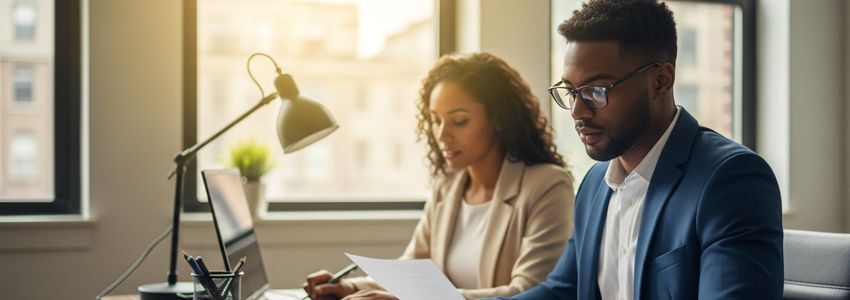 Small business loans Providence Rhode Island - entrepreneur at desk