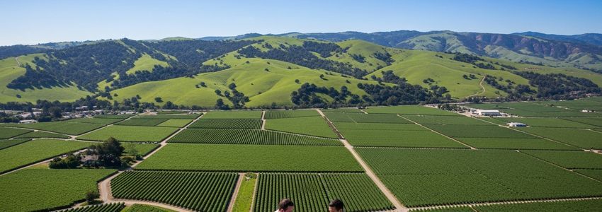 Small business loans in Salinas California - aerial view of Salinas Valley for local entrepreneurs