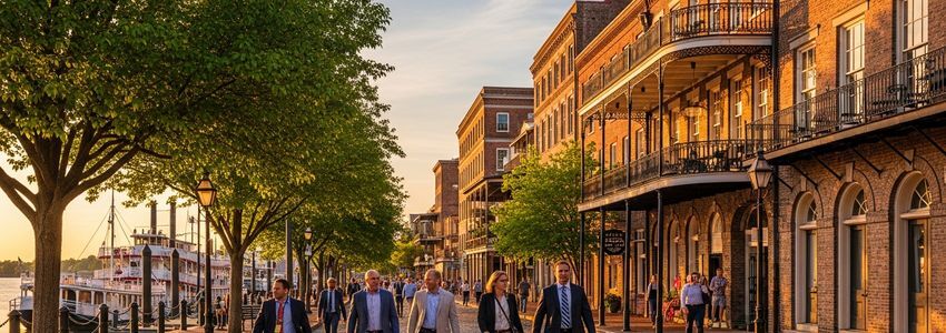 Small business loans in Savannah, Georgia - River Street historic district