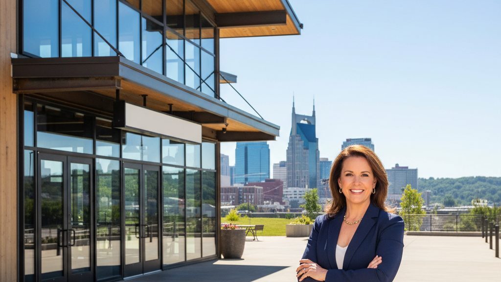 Tennessee small business owner standing outside their business in the Volunteer State