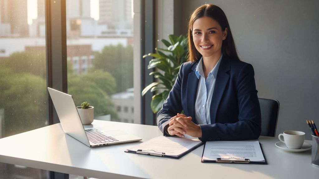 Small business owner reviewing loan documents at a professional office in Tennessee