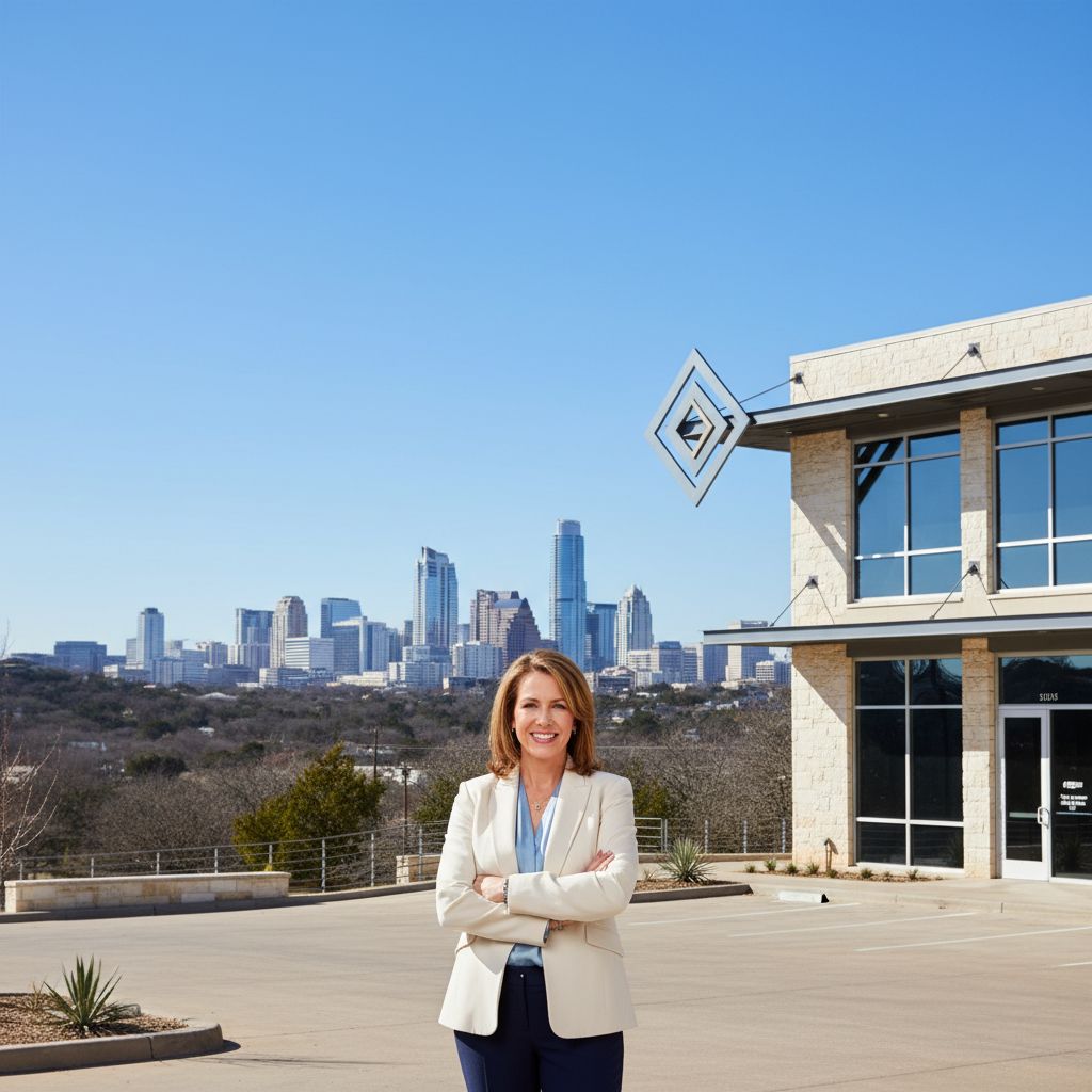 Texas small business owner standing outside their business location in the Lone Star State