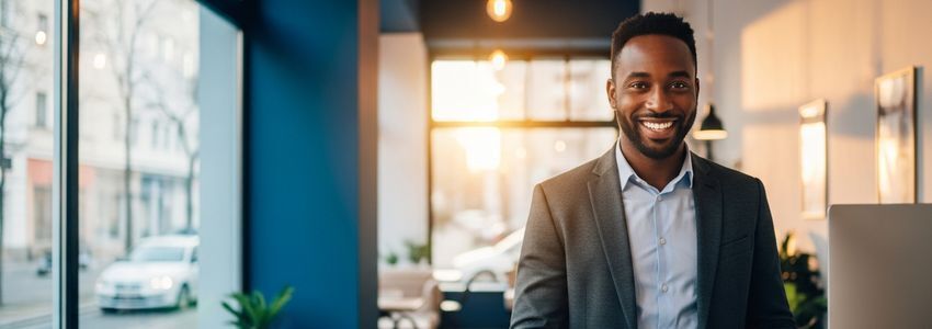 Small business owner in Topeka Kansas reviewing loan options