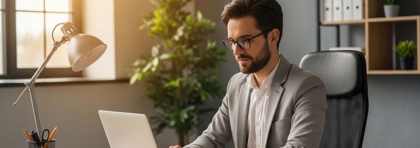 Small business owner working at desk representing sole proprietorship pros and cons